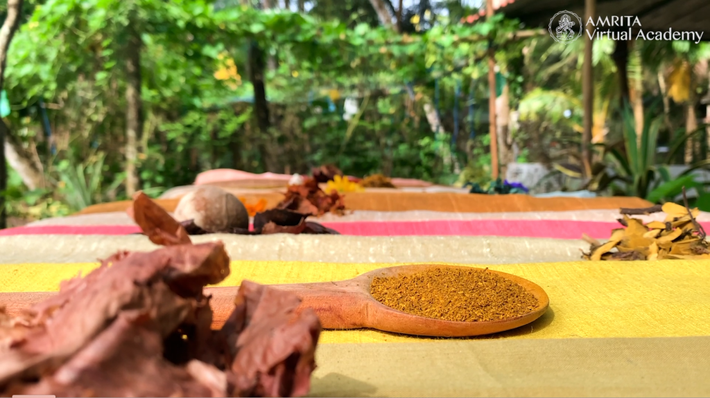 wood spoon with seeds